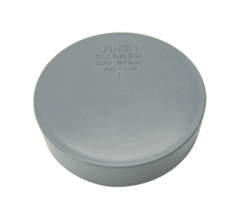 TAPA SANITARIA PVC GRIS 75MM