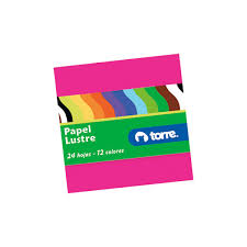 PAPEL LUSTRE PEQUEÑO TORRE 24 HOJAS