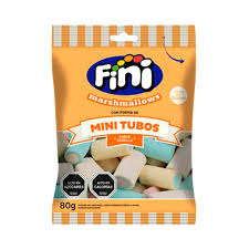 FINI MARSHMALLOWS MINI TUBOS 80GR.