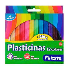 PLASTICINA COLORES TORRE 12 COLORES