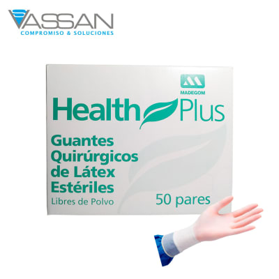 CAJA GUANTE HEALTH-PLUS N°7,5