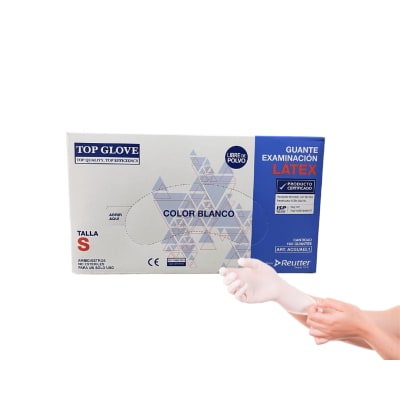 GUANTE LATEX LIBRE DE POLVO TOP GLOVE