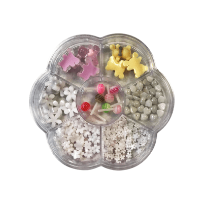 DECORACION PARA UÑAS CAJA FORMA DE FLOR