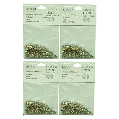 PACK CRISTALES PARA DECORACION UN PORTE PLATEADOS X 4