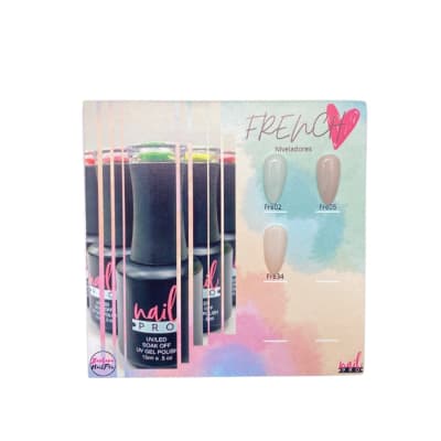 PACK ESMALTES PERMANENTES FRENCH NAIL PROx3
