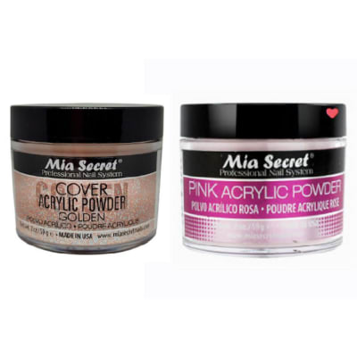 PACK 2 POLIMEROS 59G MIA SECRET PINK+ COVER GOLDEN