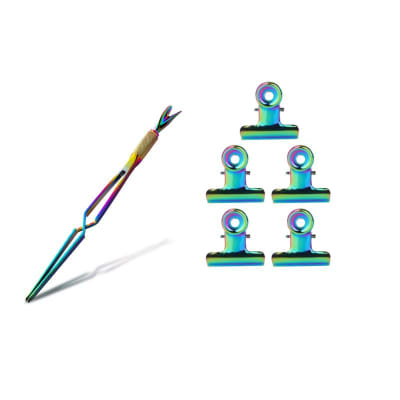 PACK ACRILICO HOLOGRAFICO PINZA+CLIPS