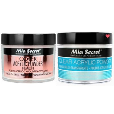 PACK 2 POLIMEROS 59gr MIA SECRET COVER PEACH+CLEAR
