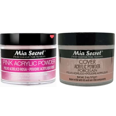 PACK 2 POLIMEROS 59gr MIA SECRET PINK+COVER PORCELAIN