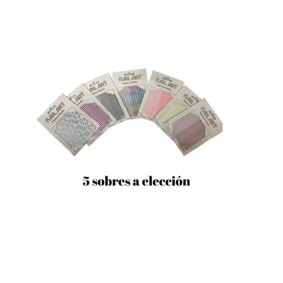 PACK STICKERS (SOBRE DE 22 LINEAS) COLORES X 5