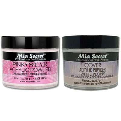 PACK 2 POLIMEROS 59gr MIA SECRET PINK STAR+WHITE PEONY