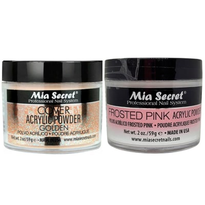 PACK 2 POLIMEROS 59gr MIA SECRET COVER GOLDEN+FROSTED PINK