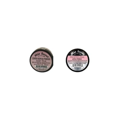 PACK 2 POLIMEROS 15G MIA SECRET FROSTED PINK+COVER BABY PINK