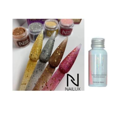 PACK POLIMERO NAILUX COLECCIÓN BOLLYWOOD 1+MONOMERO NAILUX BAJO EN OLOR 30ML
