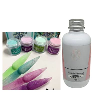 PACK POLIMERO NAILUX COLECCIÓN LIQUID ART 1+MONOMERO NAILUX PERFUMADO 120ML