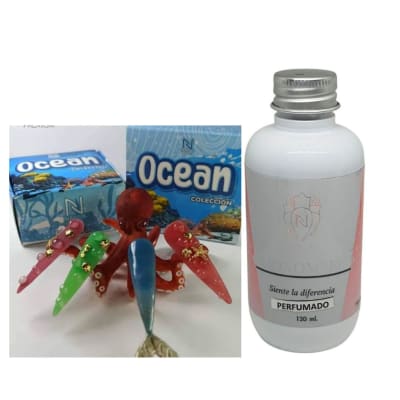 PACK POLIMERO NAILUX COLECCIÓN OCEAN+MONOMERO NAILUX PERFUMADO 120ML