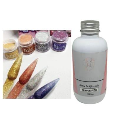 PACK POLIMERO NAILUX COLECCIÓN SPARKLE+MONOMERO NAILUX PERFUMADO 120ML