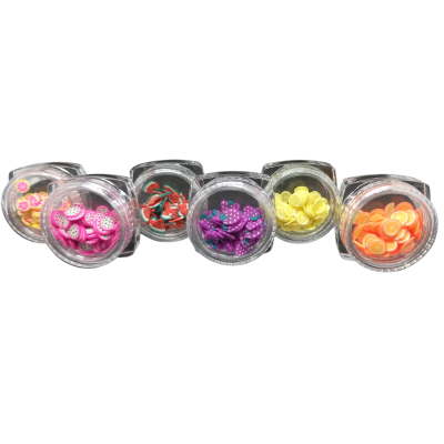 PACK DECORACION DE UÑAS FIMOS X 6 CAJITAS