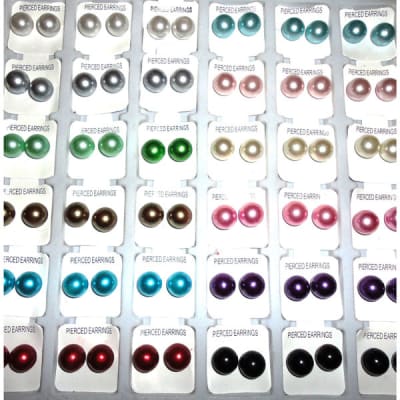 AROS PERLA MEDIANOS VARIADOS COLORES (PAR)