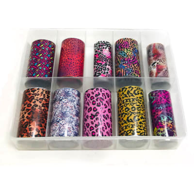 DECORACION PARA UÑAS FOIL COLORES (Rollo en cajita)
