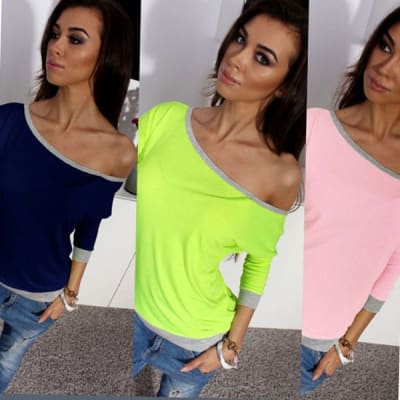 POLERA VERDE PISTACHO CON BORDE GRIS TALLA L