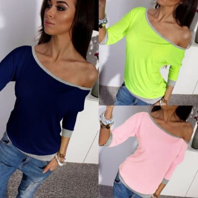 POLERA VERDE PISTACHO CON BORDE GRIS TALLA L