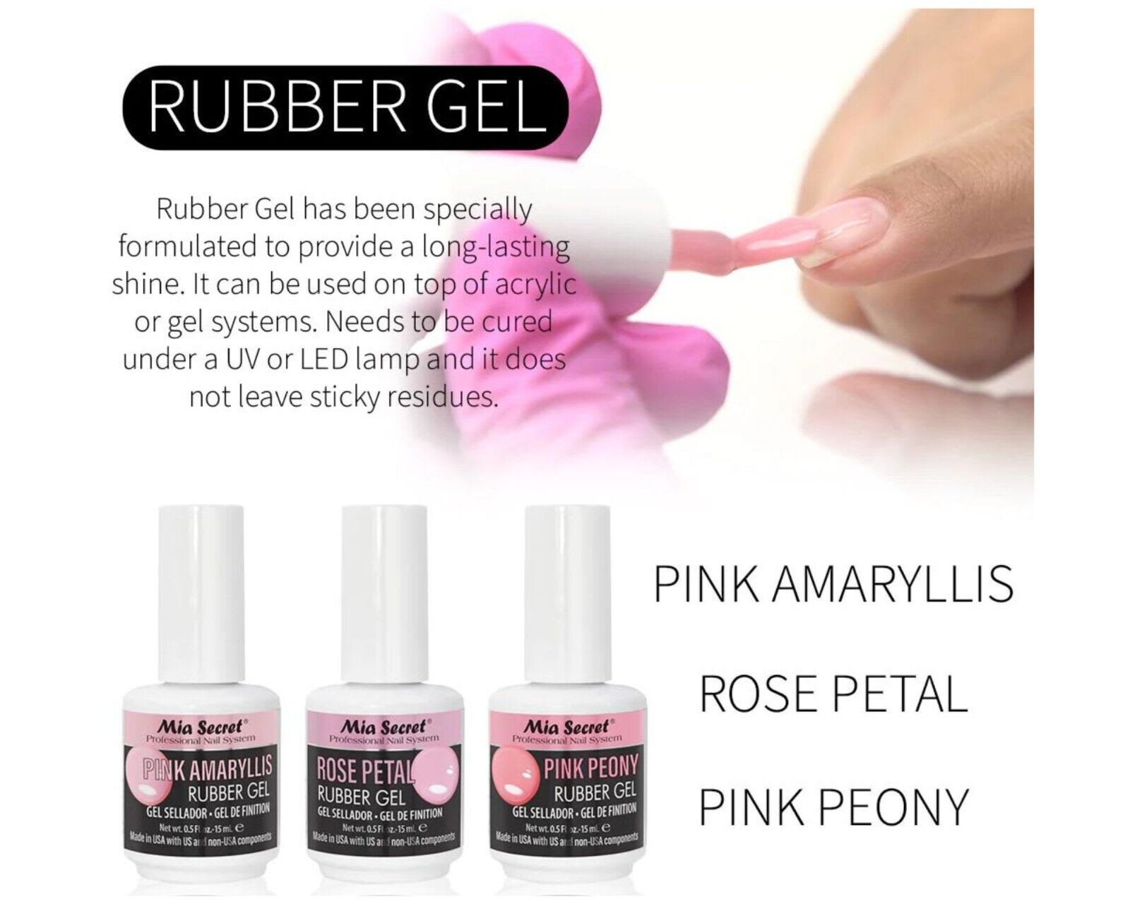 TOP RUBBER MIA SECRET 15 ML (VARIEDADES) ESTYLOSAS