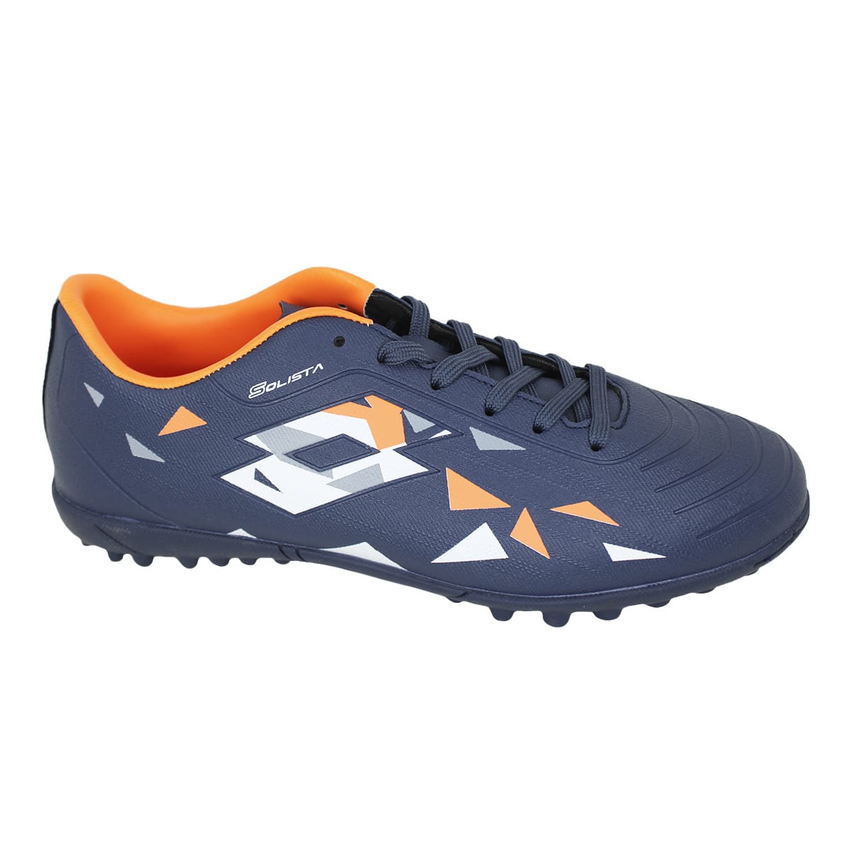 ZAPATILLA BABY FUTBOL LOTTO SOLISTA TF AZUL/NARANJO J00100 | COMERCIAL Y  ZAPATERIA ALONSO LIMITADA
