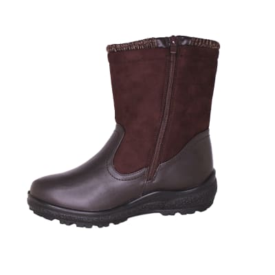 BOTA PETROLERA DRYMAX CUERO FLOR MARRON PUNT ACERO INFINIT- FUNCIONAL -  Buloneria Belgrano