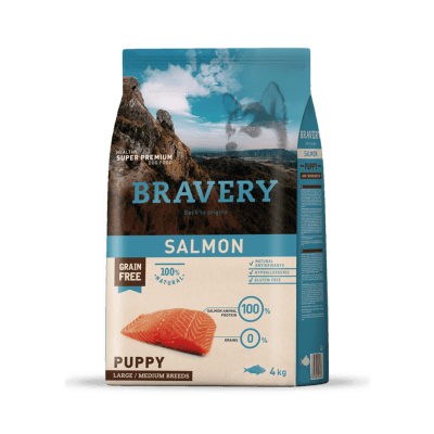 BRAVERY SALMON PUPPY LARGE/MEDIUM 4KG1