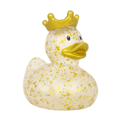 Glitter Duck with Crown, Gold