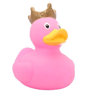 XXL Duck con Corona, Rosado 25 cm