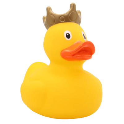 XXL Duck con Corona, Amarillo 25 cm