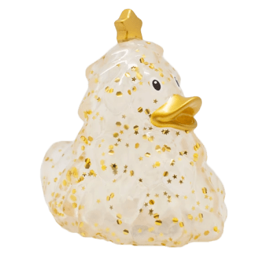 Glitter Christmas Tree Duck, Gold