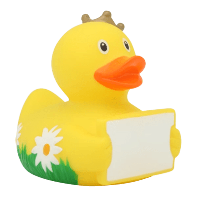 Duck With Greeting Sign