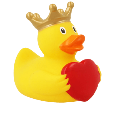 Duck With Greeting Heart