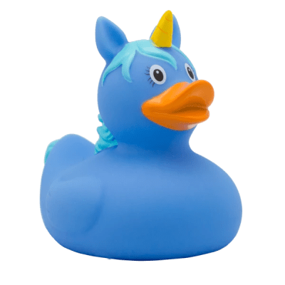 Unicornio Duck, Azul