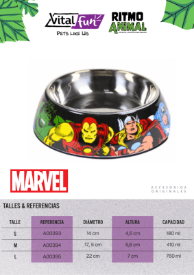 COMEDERO PERRO MARVEL