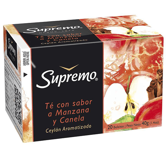 Supremo, Té Manzana Canela Caja 20 Un | Mi Almacen Virtual