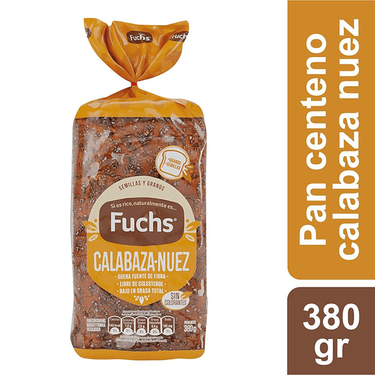 Fuchs, Pan De Molde Integral Calabaza Nuez | Mi Almacen Virtual