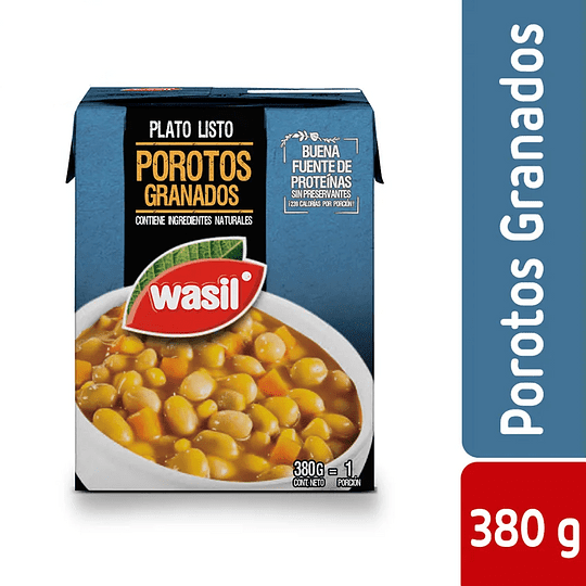 Wasil Caja de Porotos Granados Listos 380 g | Mi Almacen Virtual