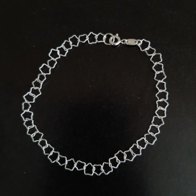 Tobillera Plata 925 Estrellas Entrelazadas