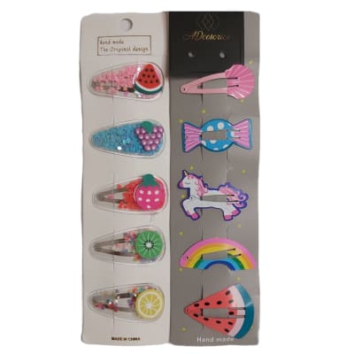 Pinches Clip Brillantes + Unicornio