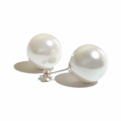 Aros Plata 925 Perla Completa 4MM
