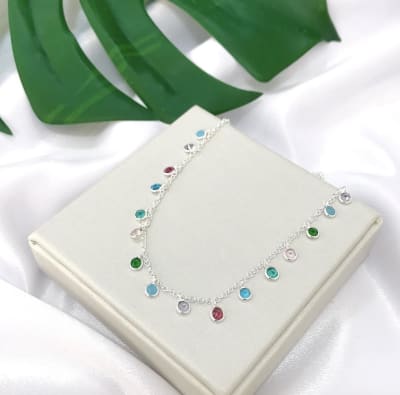 Collar Plata 925 Circones Colores