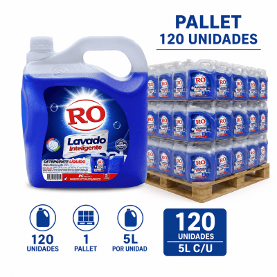 Pallet Detergente Líquido RO 5L x 120 Unidades