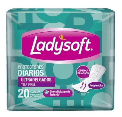 Protector Diario Ladysoft Ultradelgada Tela Suave 20 und