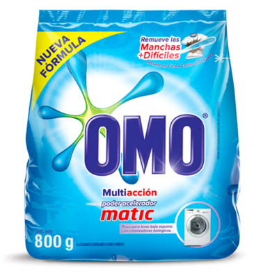 Detergente en polvo Omo matic 800g