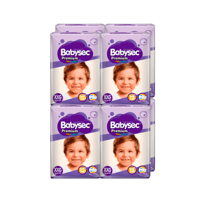 Manga Pañal Babysec Premium XXG 112 unidades