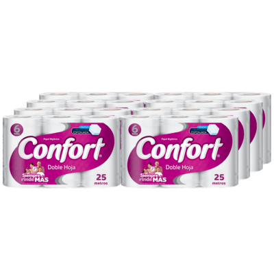 Manga papel higiénico Confort 25 metros